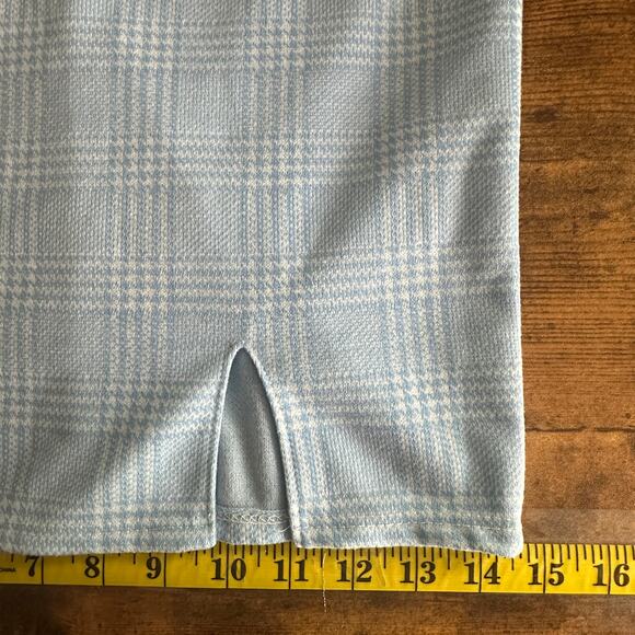 Rue21 Y2K Babydoll Dress XS Soft Girl Pastel Blue Plaid Coquette Sweetheart Neck - Picture 7 of 11